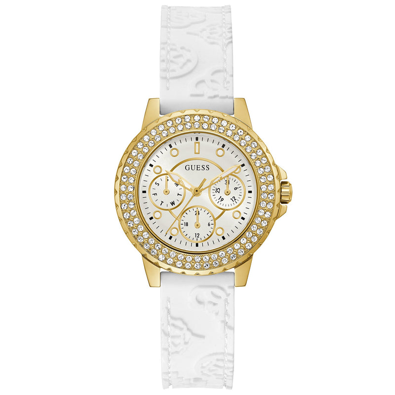 Chronograph Watch - Guess GW0411L1 Ladies Crown Jewel White Watch