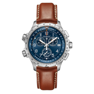 Chronograph Watch - Hamilton Khaki Aviation XWind GMT Quartz Men's Blue Watch H77922541