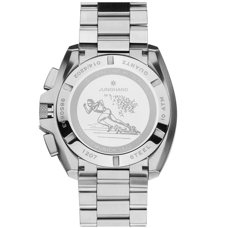 Chronograph Watch - Junghans 1972 Chronoscope Solar Men's Silver Watch 14/4202.44