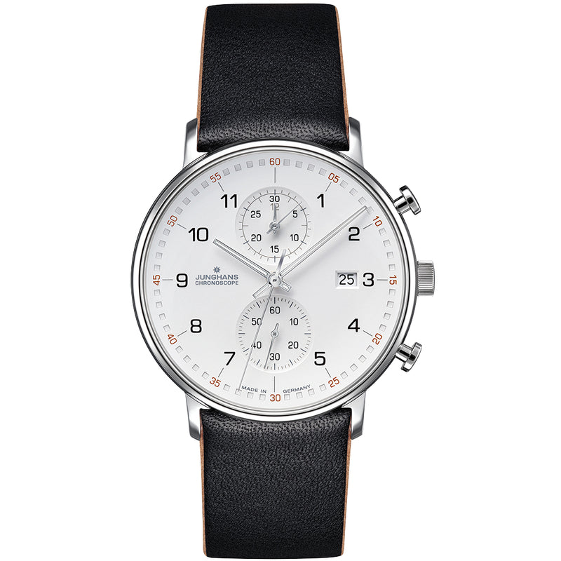 Chronograph Watch - Junghans FORM C Chronoscope Men's Black Watch 41/4771.00