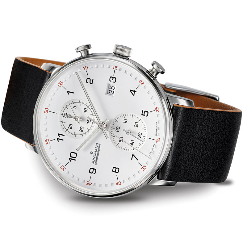 Chronograph Watch - Junghans Form C Men's Black Watch 41477100