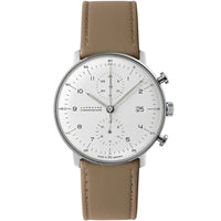 Chronograph Watch - Junghans Max Bill Chronoscope Men's Beige Watch 27/4502.02