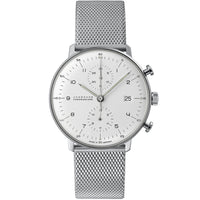 Chronograph Watch - Junghans Max Bill Chronoscope Men's Silver Watch 27400346