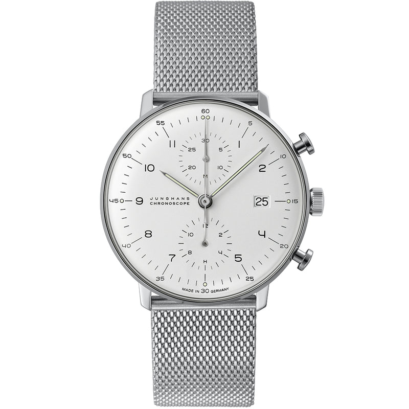 Chronograph Watch - Junghans Max Bill Chronoscope Men's Silver Watch 27400346