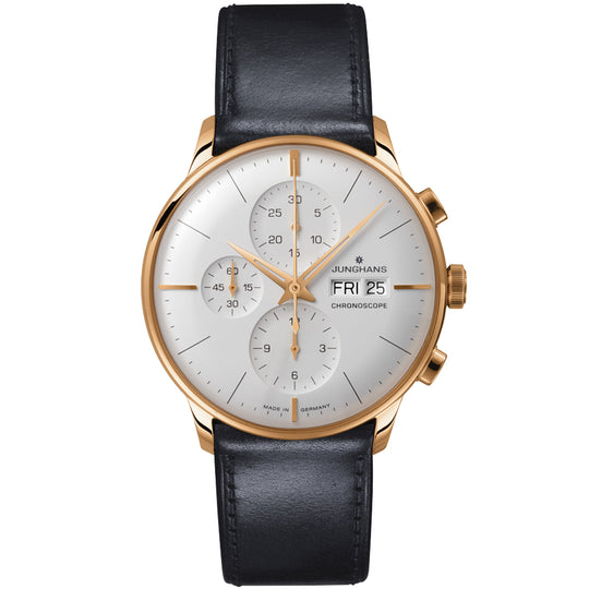 Junghans Meister Chronoscope White/Rose Gold Gent's Day/Date Watch 27/7023.03