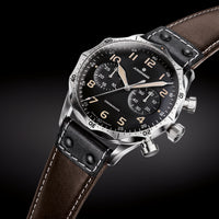 Chronograph Watch - Junghans Meister Pilot Men's Brown Watch 27/3591.00
