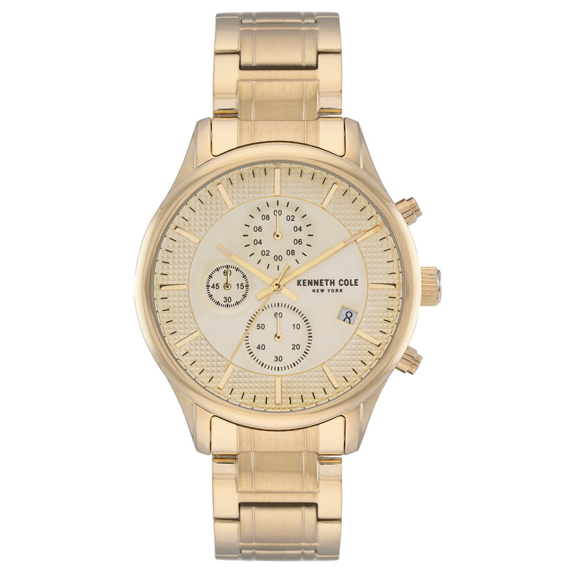 Chronograph Watch - Kenneth Cole Men's Gold Watch KC50956005