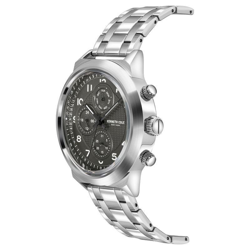 Chronograph Watch - Kenneth Cole Men's Silver Watch KC50884006