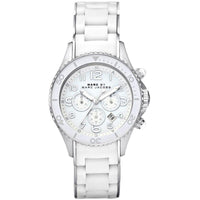 Chronograph Watch - Marc Jacobs MBM2545 Ladies Rock White Watch