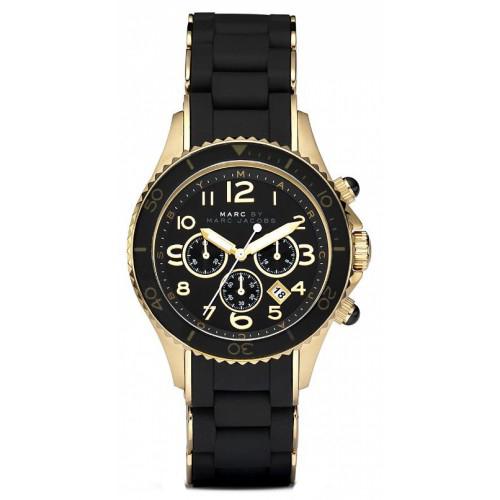 MARC JACOBS BLACK AND GOLD WATCH Marc Jacobs Baker Black Dial Black Leather Strap Watch for Women main image 3