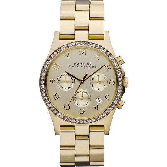 Marc Jacobs MBM3105 Ladies Henry Glitz Gold Watch