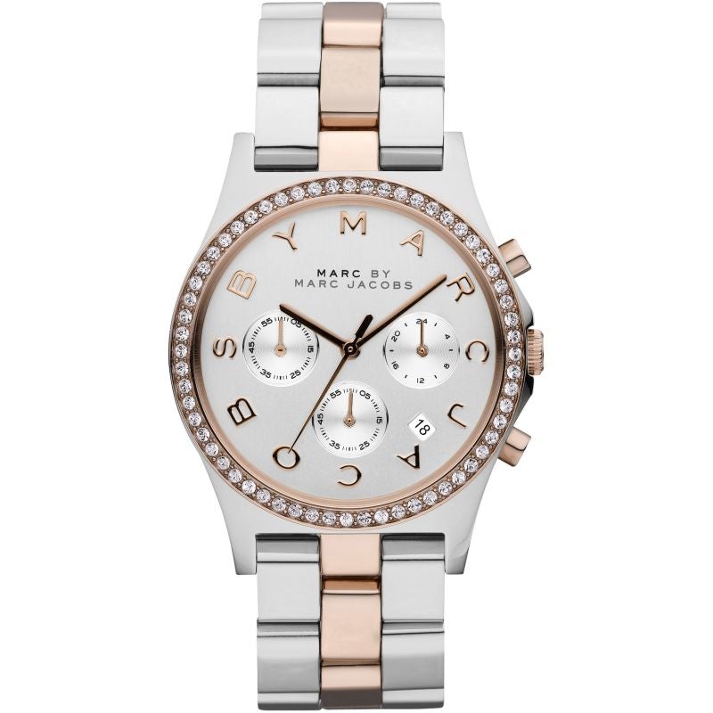 Chronograph Watch - Marc Jacobs MBM3106 Ladies Henry Two-Tone Watch