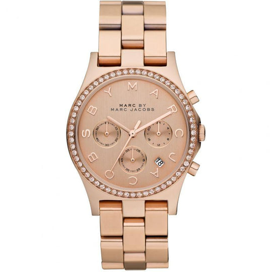 Marc Jacobs MBM3118 Ladies Henry Glitz Rose Gold Watch