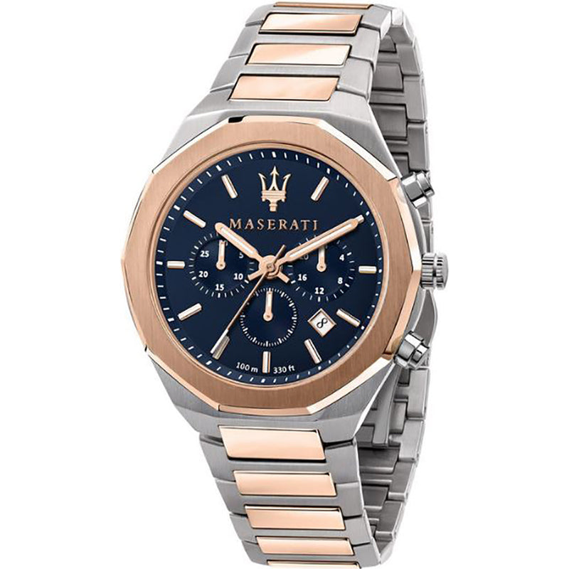 Chronograph Watch - Maserati Stile Men's Two-Tone Watch R8873642002