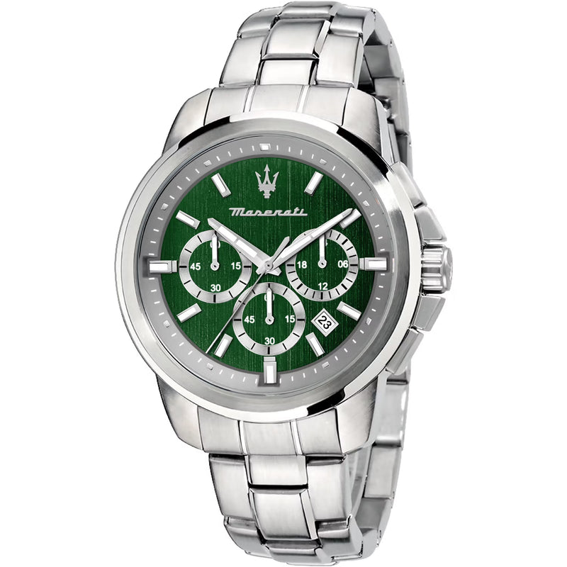 Chronograph Watch - Maserati Successo Green Men's Watch R8873621017
