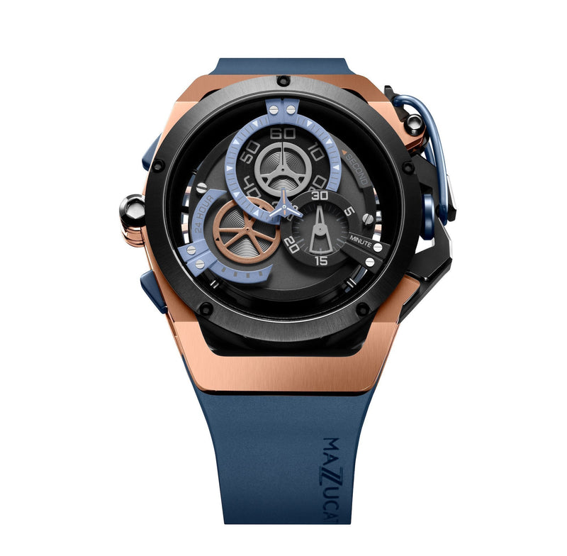 Chronograph Watch - Mazzucato Blue Rim Sport Chronograph Watch RIM 02-BLCG6