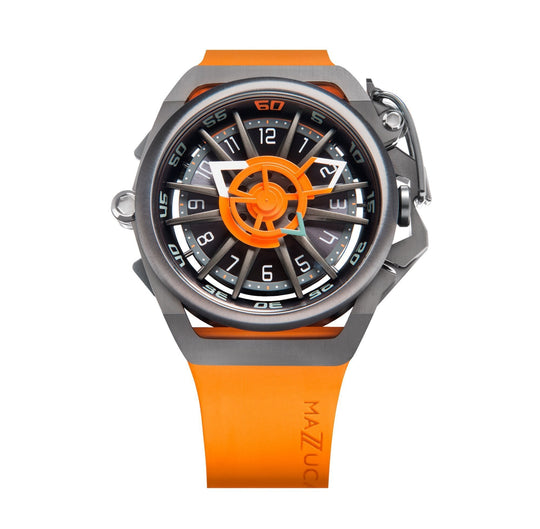 Mazzucato Orange Rim Sport Chronograph Watch RIM 05-OR5555