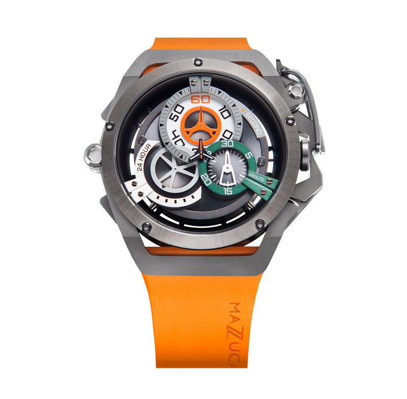 Chronograph Watch - Mazzucato Orange Rim Sport Chronograph Watch RIM 05-OR5555
