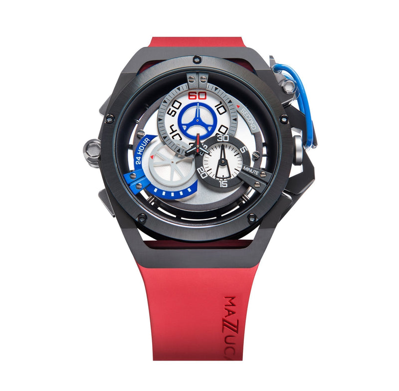 Chronograph Watch - Mazzucato Red Rim Sport Chronograph Watch RIM 07-RD7685