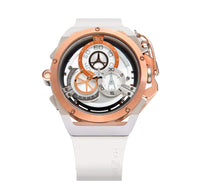 Chronograph Watch - Mazzucato White Rim Sport Chronograph Watch RIM 11-WHCG5