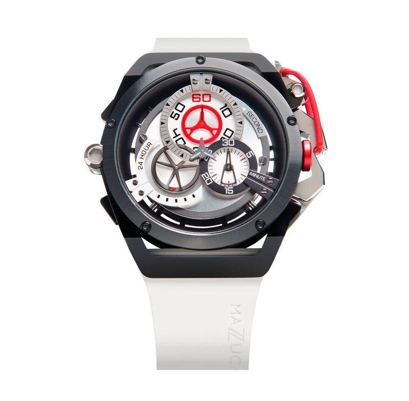 Chronograph Watch - Mazzucato White Rim Sport Chronograph Watch RIM 13-WHCG10