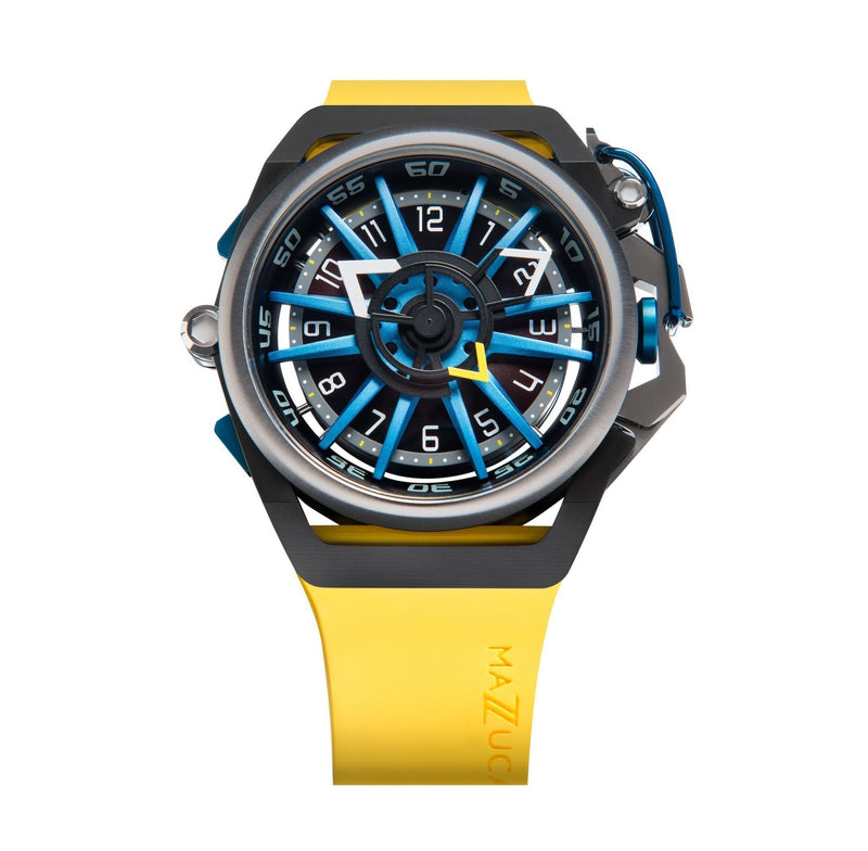 Chronograph Watch - Mazzucato Yellow Rim Sport Chronograph Watch RIM 06-YL654