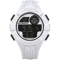 Chronograph Watch - Men's Urban Radar White Rubber Strap Superdry Chronograph Watch SYG193W
