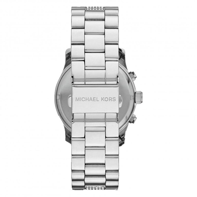 Chronograph Watch - Michael Kors MK5825 Ladies Runway Silver Glitz Watch