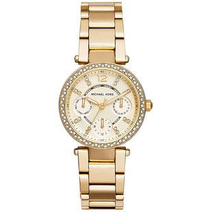 Chronograph Watch - Michael Kors MK6056 Ladies Mini Parker Gold Chronograph Watch