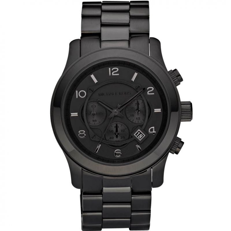 Chronograph Watch - Michael Kors MK8157 Men's Runway Chronograph Black Watch