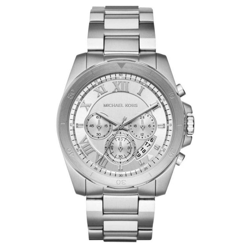 Chronograph Watch - Michael Kors MK8562 Men's Brecken Chronograph Silver Watch