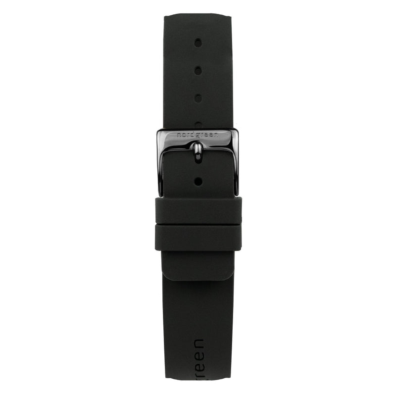 Chronograph Watch - Nordgreen Pioneer Black Rubber 42mm Gun Metal Case Watch