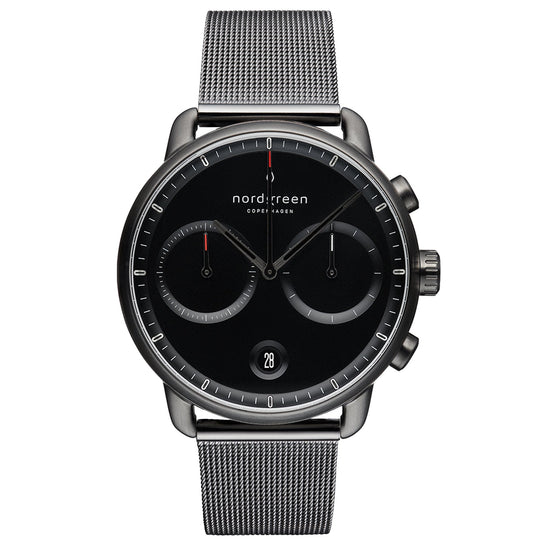 Nordgreen Pioneer Gun Metal Mesh 42mm Gunmetal Case Watch