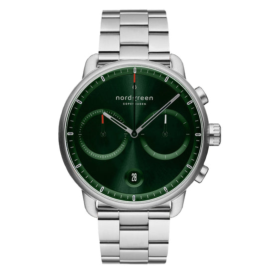 Nordgreen Pioneer Silver Stainless Steel 42mm Silver Case Watch