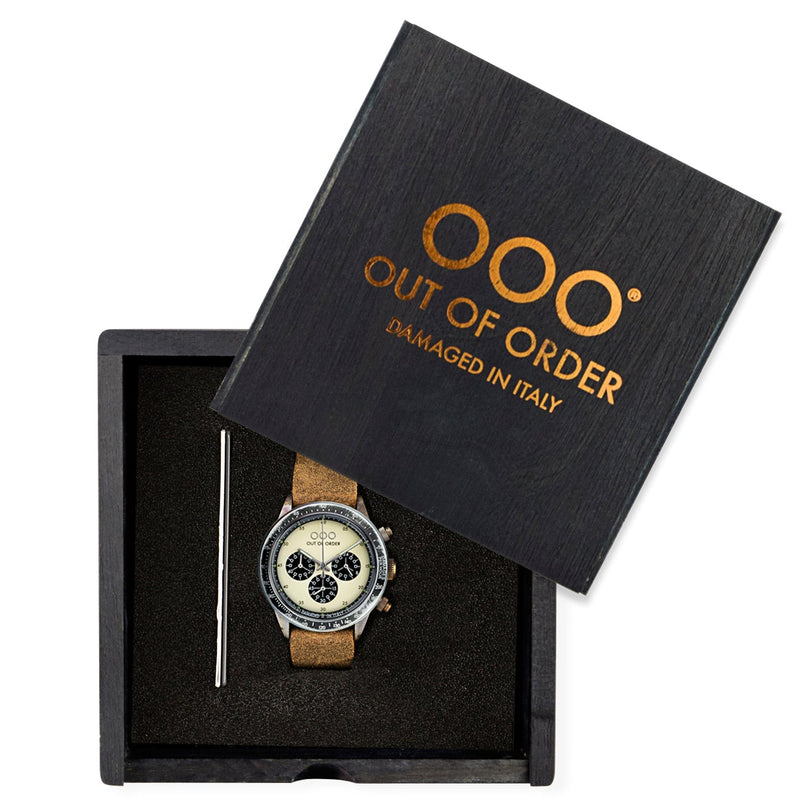 Chronograph Watch - Out Of Order Men' Brown Cronografo Watch OOO.001-04.MS.CR