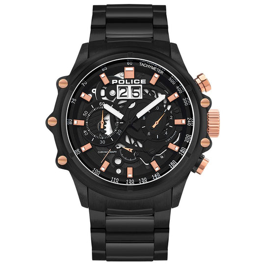 Police Black Luang Watch 16018JSB/02M