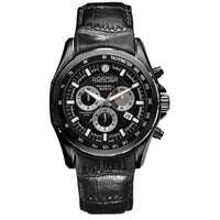 Chronograph Watch - Roamer 220837 42 55 02 Rockshell Mark III Men's Black Watch