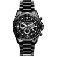 Chronograph Watch - Roamer 220837 42 55 20 Rockshell Mark III Men's Black Watch