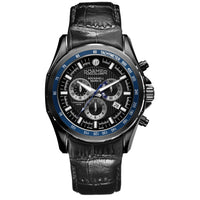Chronograph Watch - Roamer 220837 45 85 05 Rockshell Mark III Men's Black Watch