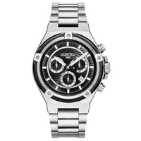 Chronograph Watch - Roamer 221837 41 55 20 Tempo Master Men's Black Watch