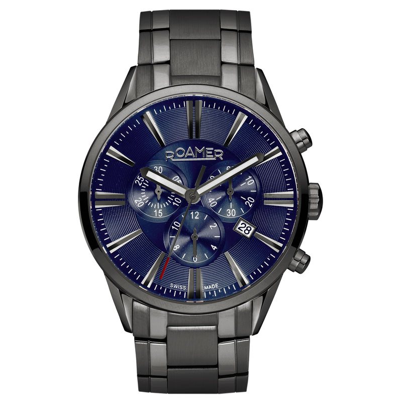 Chronograph Watch - Roamer 508837 44 45 50 Superior Chrono Men's Blue Watch
