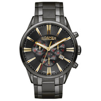 Chronograph Watch - Roamer 508837 45 85 50 Superior Chrono Men's Black Watch