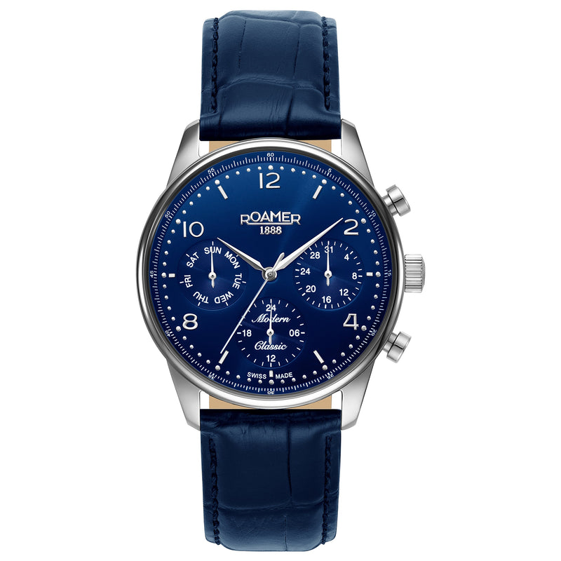 Chronograph Watch - Roamer 509902 41 44 02 Modern Classic Men's Blue Watch