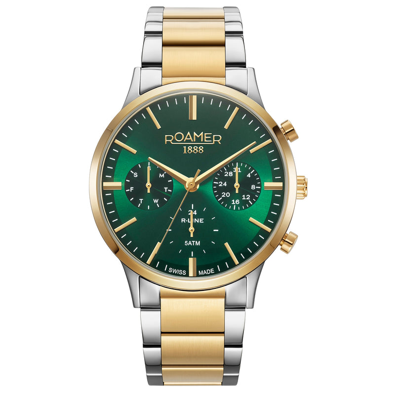 Chronograph Watch - Roamer 718982 48 75 70 R-Line Multifunction Men's Two-Tone Watch