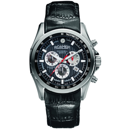 Roamer Men's Black Rockshell Mark III Chrono Watch 220837 41 55 02