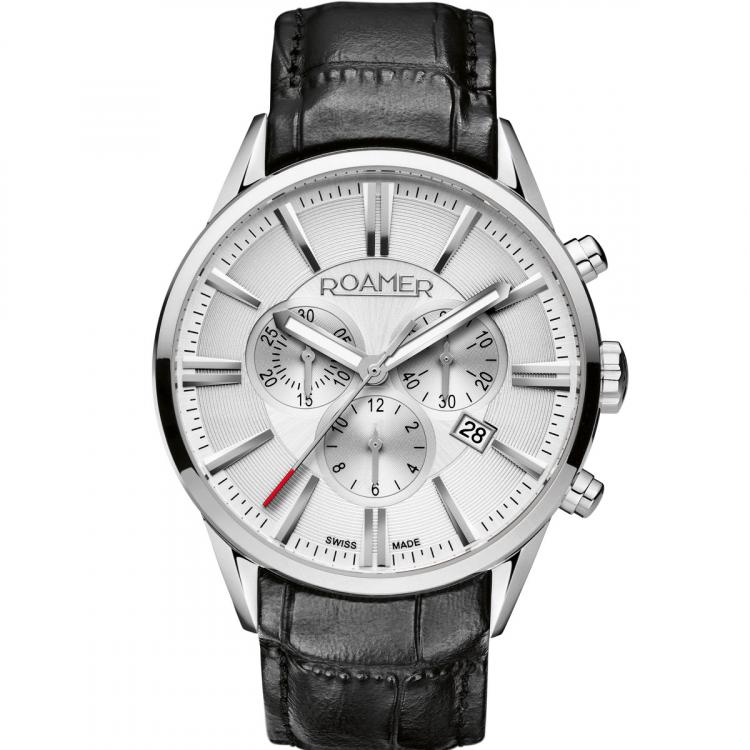 Chronograph Watch - Roamer Men's Black Superior Chrono Watch 508837 41 15 05