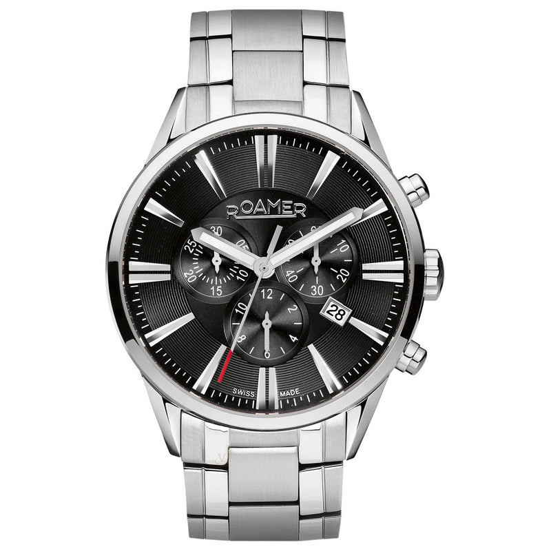 Chronograph Watch - Roamer Men's BlackSuperior Chrono Watch 508837 41 55 50
