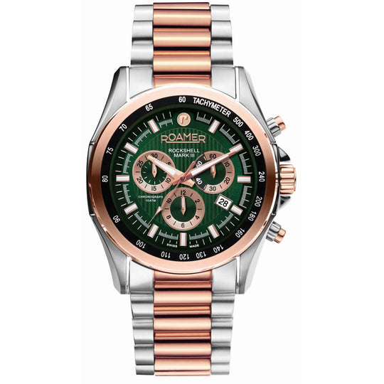 Roamer Men's Green Rockshell Mark III Chrono Watch 220837 49 75 20