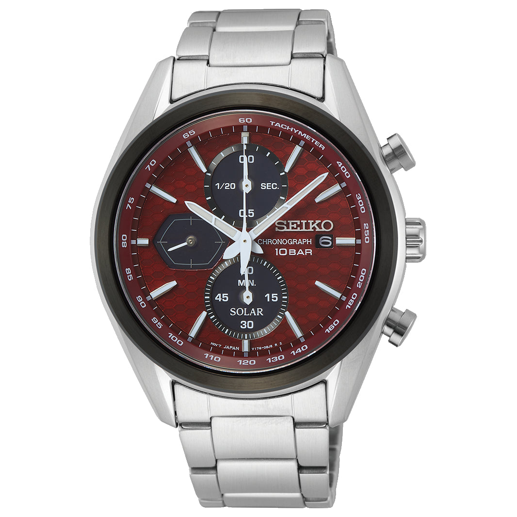Soloo Red Watch Seiko Men's Red Solar Watch SSC771P1