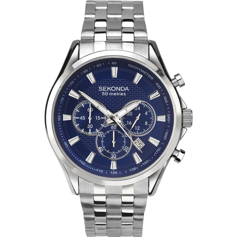 Chronograph Watch - Sekonda 1393 Men's Blue Chronograph Watch